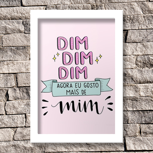 Quadrinho Decorativo - Dim Dim Dim